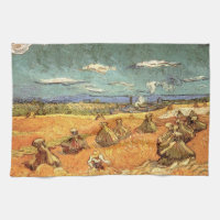 Meules avec moissonneuse par Vincent van Gogh