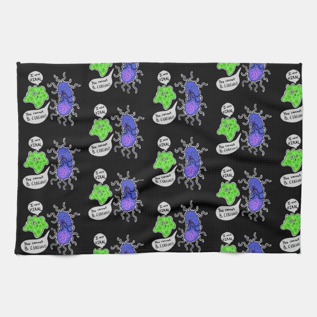 Linge De Cuisine Microbes viraux (Horizontal)