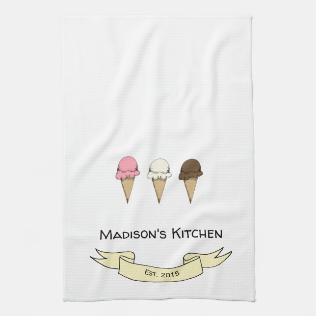 Linge De Cuisine Mignonne cuisine personnalisée de glace (Vertical)