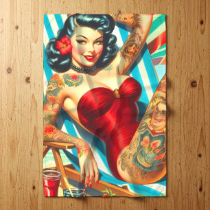 Linge De Cuisine Mignonne maillot de bain tatoué Pin-up