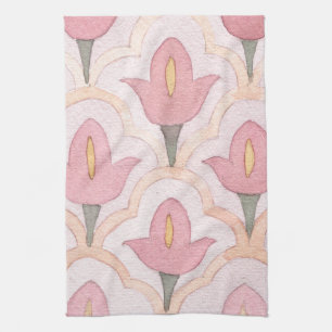 Linge De Cuisine Mignonne tulipe peinte à la main pour le dîner cui