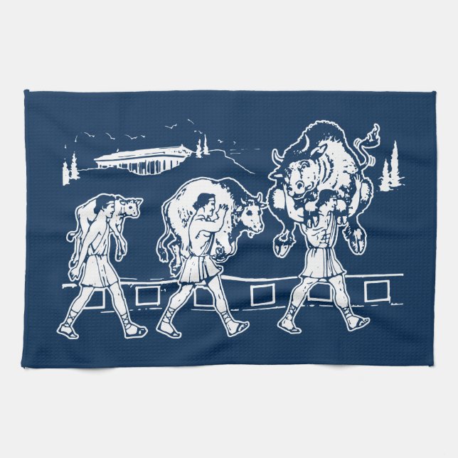 Linge De Cuisine Milo de Croton et la Bull - Gym Motivational (Horizontal)
