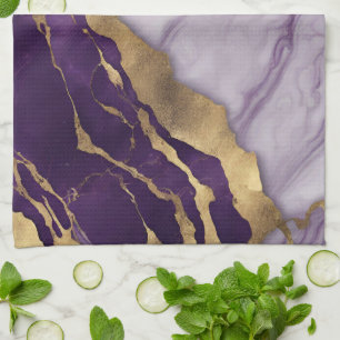 Linge De Cuisine Mini-scandinave Chic Lilac Marbre pourpre