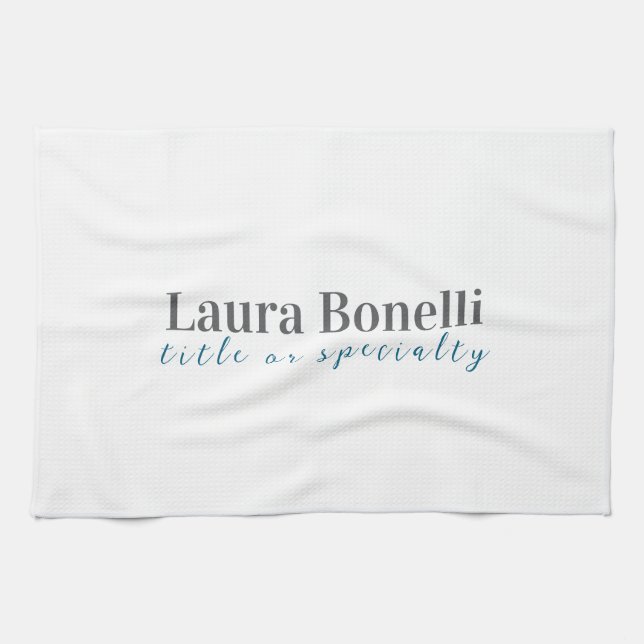 Linge De Cuisine Minimalist Professional Modern Plain Name Title (Horizontal)