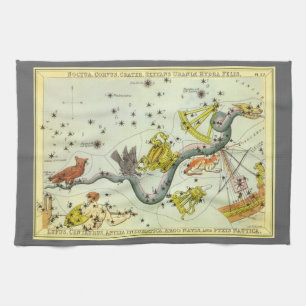 Linge De Cuisine Miroir d'Urania, Carte céleste d'astronomie vintag
