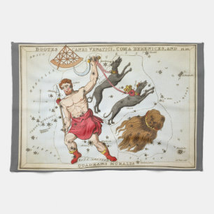 Linge De Cuisine Miroir d'Urania, Carte céleste d'astronomie vintag