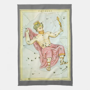 Linge De Cuisine Miroir d'Urania, carte céleste d'astronomie vintag