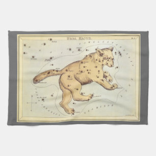 Linge De Cuisine Miroir d'Urania, Carte céleste d'astronomie vintag