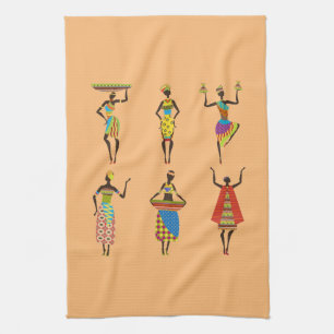 Linge De Cuisine Mode ethnique colorée de dames tribales africaines