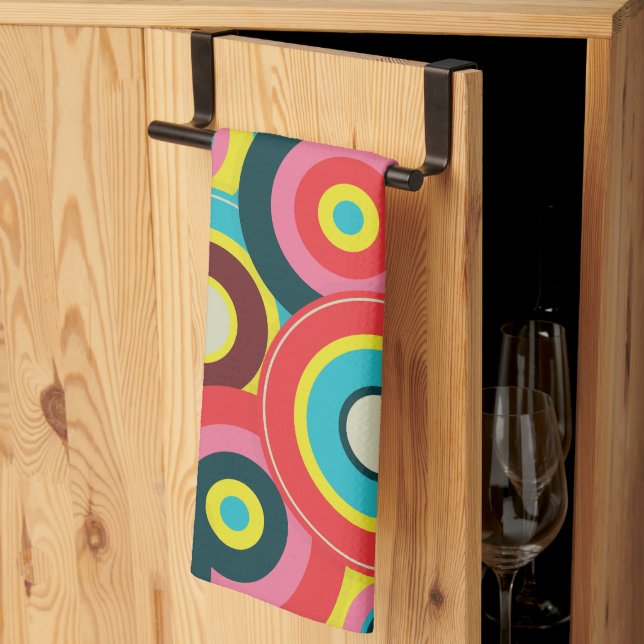 Linge De Cuisine Mode géométrique Vintage-Motif élégant moderne (Pliage en tiers)
