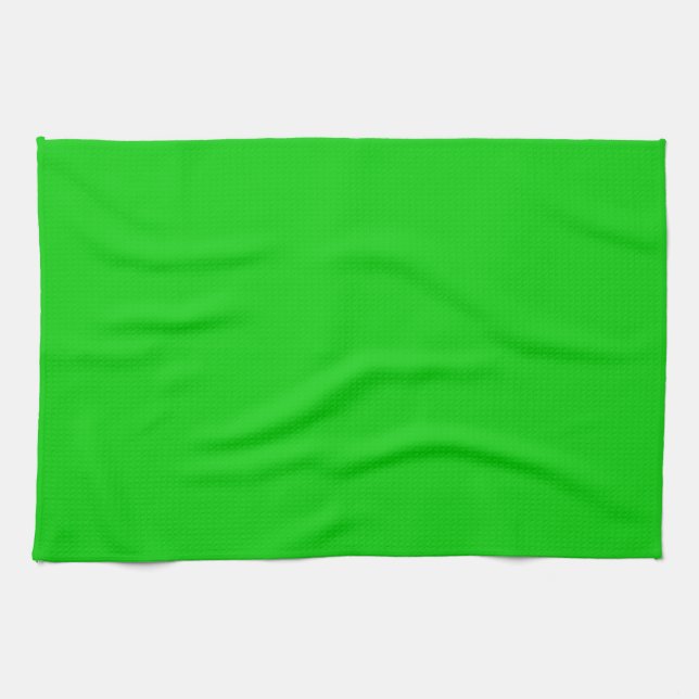 Linge De Cuisine Modèle Arrière - plan vert choquant - personnalise (Horizontal)