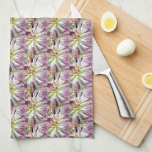 Linge De Cuisine Modèle de fleur de dahlia blanche Nature