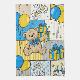 Linge De Cuisine Modèle de jardin aux marguerites d'ours en peluche