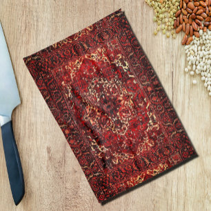 Linge De Cuisine Modèle de tapis oriental en rouge foncé