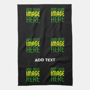 LINGE DE CUISINE MODÈLE DE TEXTE D'IMAGE NOIRE SIMPLE ET MODERNE