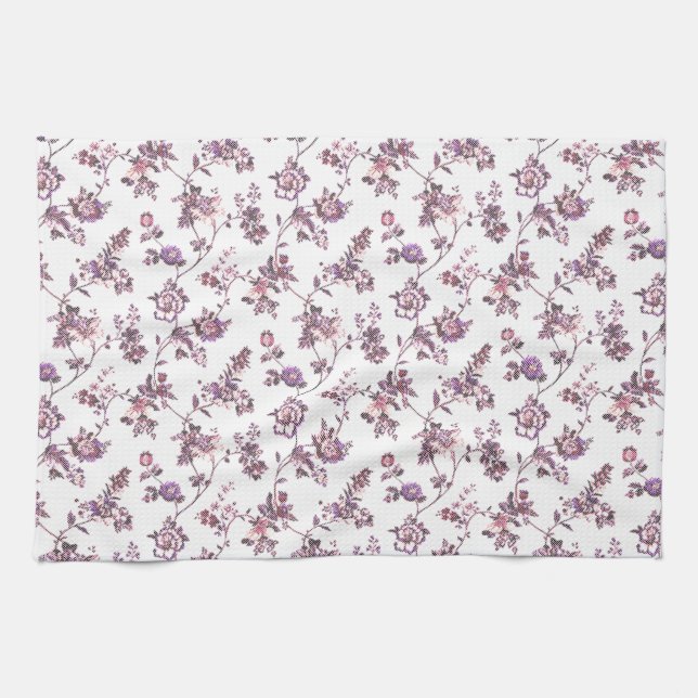 Linge De Cuisine Modèle floral (Horizontal)