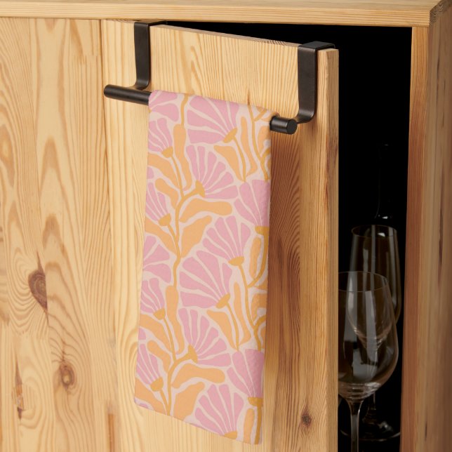 Linge De Cuisine Modèle Floral Moderne Du Milieu Du Siècle (Pliage en tiers)