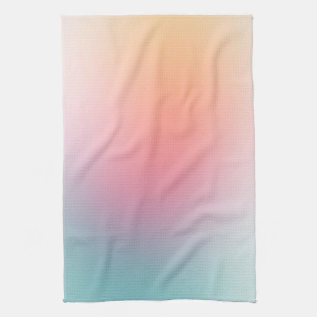 Linge De Cuisine Modèle moderne jaune bleu vert rose violet (Vertical)