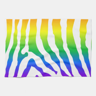 Linge De Cuisine Modèle Rainbow Zebra