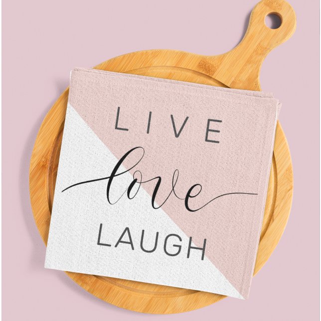 Linge De Cuisine Modern Love Laugh Motivation positive (Créateur téléchargé)