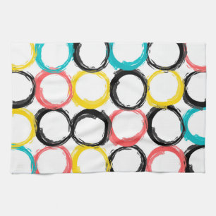 Linge De Cuisine Moderne, coloré, cool, unique, cercles tendance