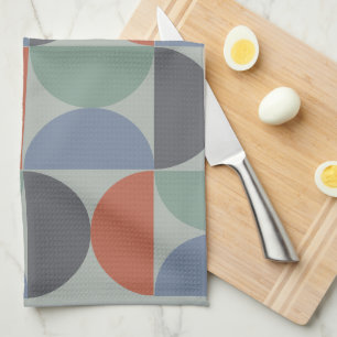 Linge De Cuisine Moderne du milieu du siècle  Gris Bleu Lemongrass 