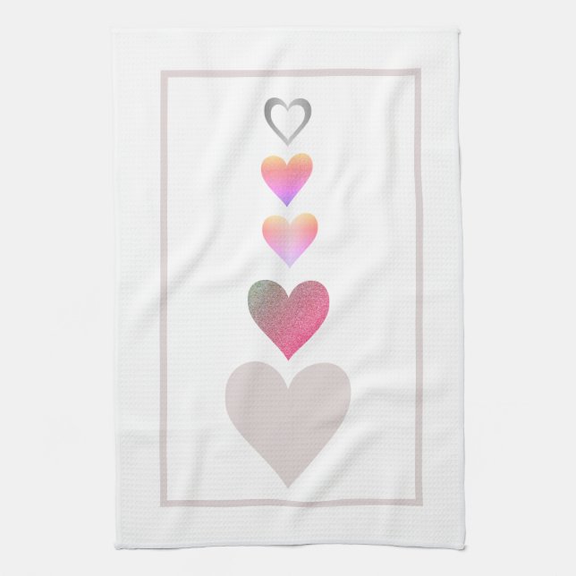 Linge De Cuisine Moderne Et Joli Coeur Simple (Vertical)
