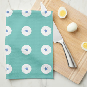 Linge De Cuisine Moderne Funky Blue Star Changeable Arrière - plan