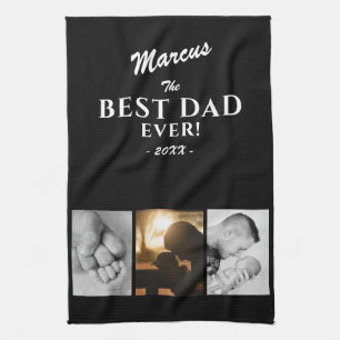 Linge De Cuisine Moderne Meilleur papa Jamais Père`Jour Keepsaké 3 