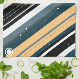 Linge De Cuisine Moderne-Rétros rayures de marine et de pêche avec 