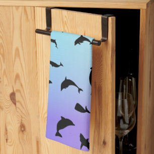 Linge De Cuisine Moderne Simple requin baleine à bec arc-en-ciel dé