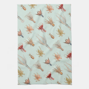 Linge De Cuisine Mollusques vintages (bleus)