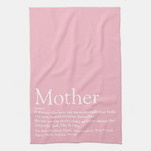 Linge De Cuisine Mom Mother Definition Quote Pink
