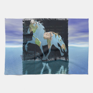 Linge De Cuisine Monde des Chevaux Islandais
