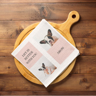 Linge De Cuisine Monde Meilleur chien maman   Photo Collage   Paste