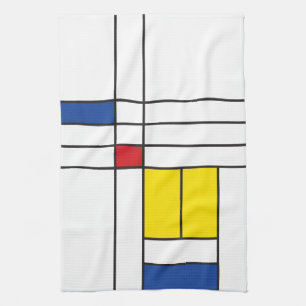 Linge De Cuisine Mondrian II Minimaliste De Stijl Art Moderne