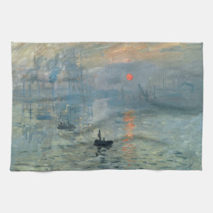 Linge De Cuisine Monet Impression Sunrise Soleil Levant Peinture Le
