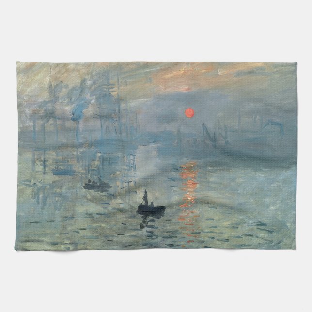Linge De Cuisine Monet Impression Sunrise Soleil Levant Peinture Le (Horizontal)