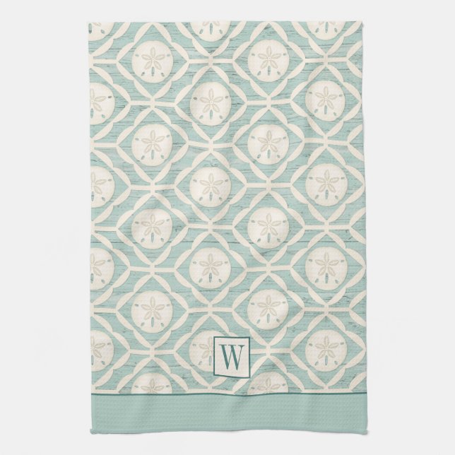 Linge De Cuisine Monogram Beach Sand Dollar Motif Cuisson (Vertical)