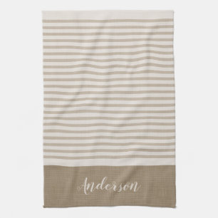Linge De Cuisine Monogramme Beige Turc Agritourisme