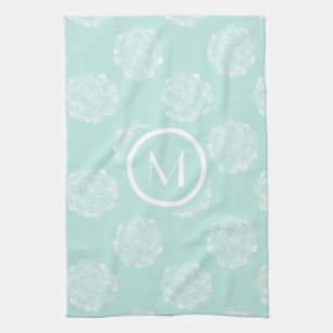 Linge De Cuisine Monogramme   Bonheur des Plantes   Pastel Succulen