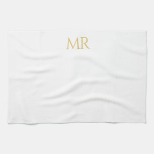 Linge De Cuisine Monogramme Classique Professionnel Minimaliste Sim