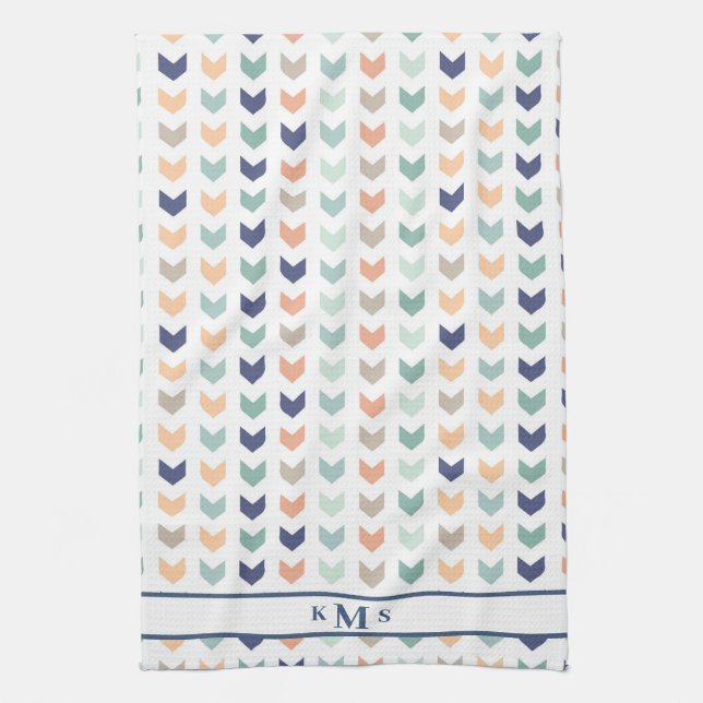 Linge De Cuisine Monogramme de flèches amérindiennes du sud-ouest (Vertical)