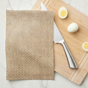 Linge De Cuisine Monogramme de toile de jute