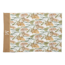 Monogramme d'herbe de Pampas vert et Brown