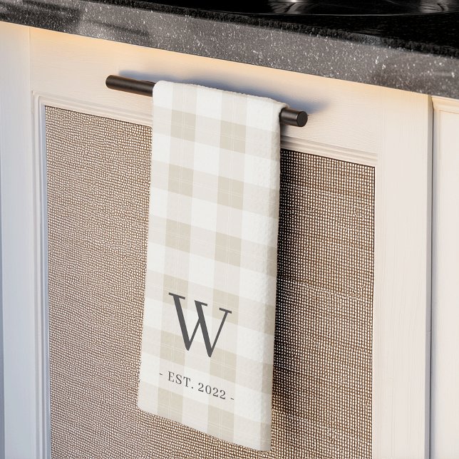 Linge De Cuisine Monogramme et année d'établissement de la ferme (Créateur téléchargé)