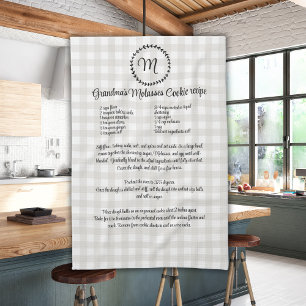 Linge De Cuisine Monogramme Ferme Recette Garde Buffalo Plaid