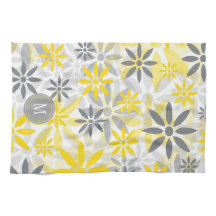 Monogramme Graphique en gris jaune