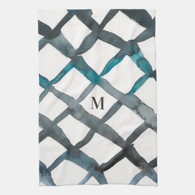 Linge De Cuisine Monogramme | La Mer VI (Vertical)