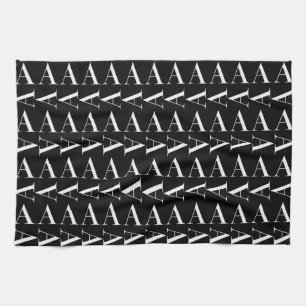 Linge De Cuisine Monogramme Lettre initiale A, Choisir la couleur A